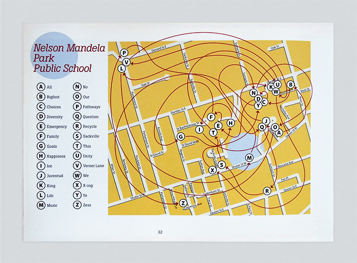 Toronto Alphabet Map Nelson Mandela Park PS